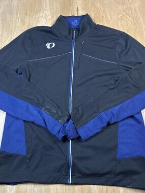 Pearl Izumi Mens Blue & Black Full Zip Long Sleeve Cycling Jacket Size XL